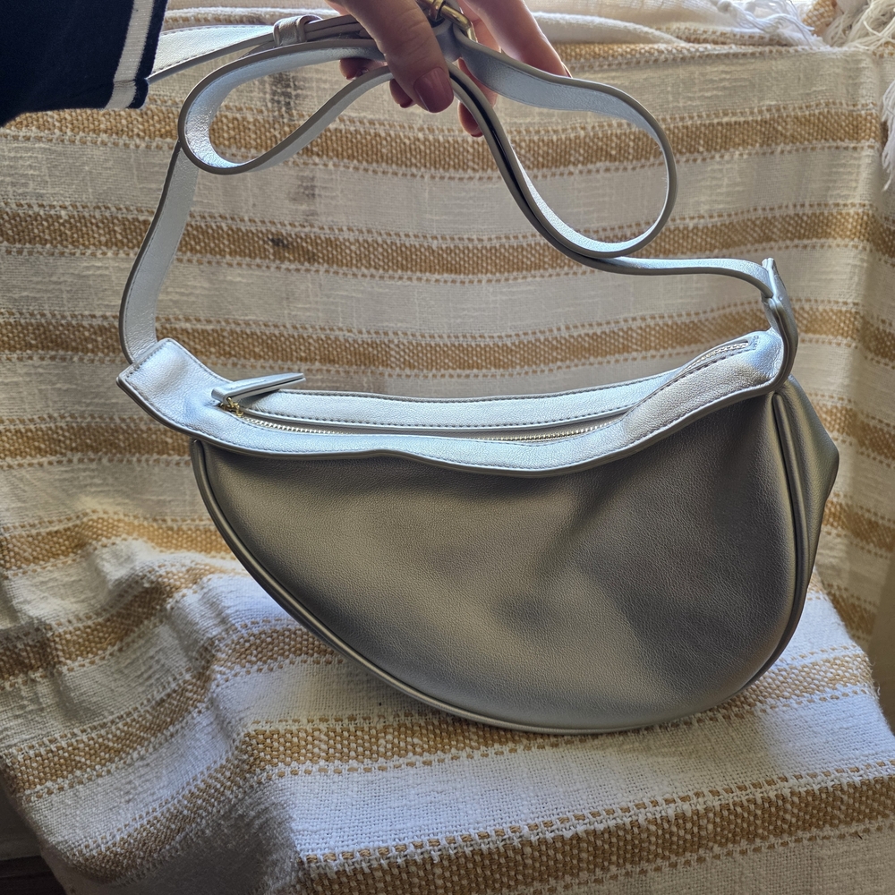 Elegant Silver Shoulder Bag